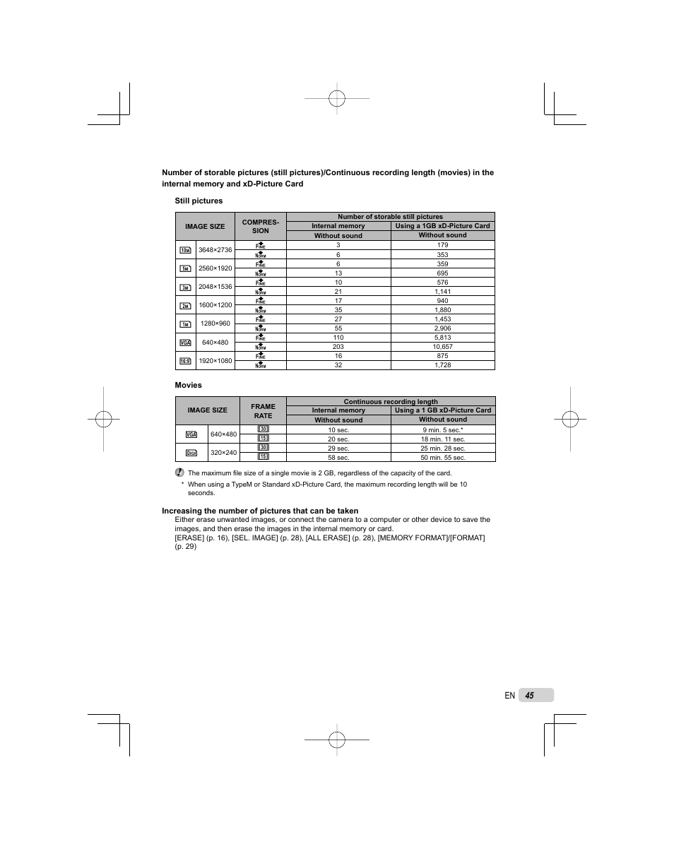 Olympus FE-25 User Manual | Page 45 / 62
