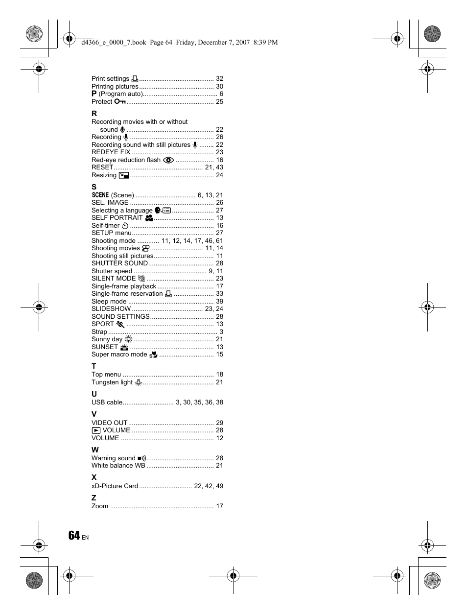 Olympus FE-330 User Manual | Page 64 / 68