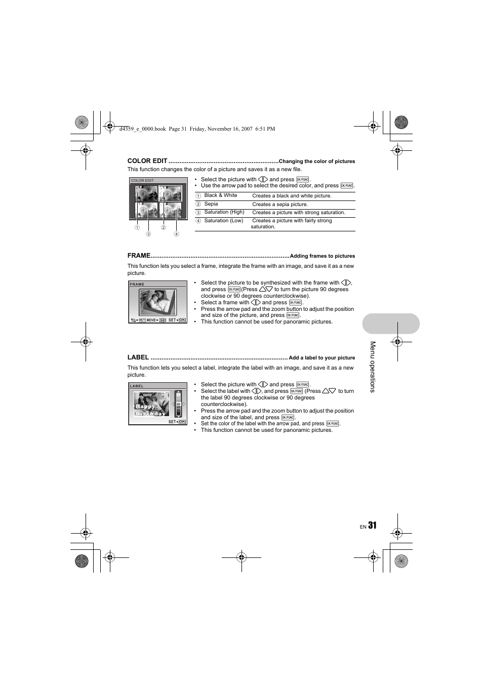 Olympus STYLUS 840 User Manual | Page 31 / 84