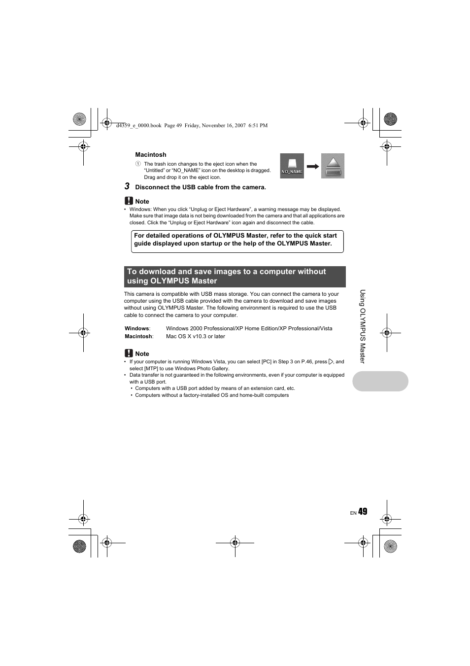 Olympus STYLUS 840 User Manual | Page 49 / 84