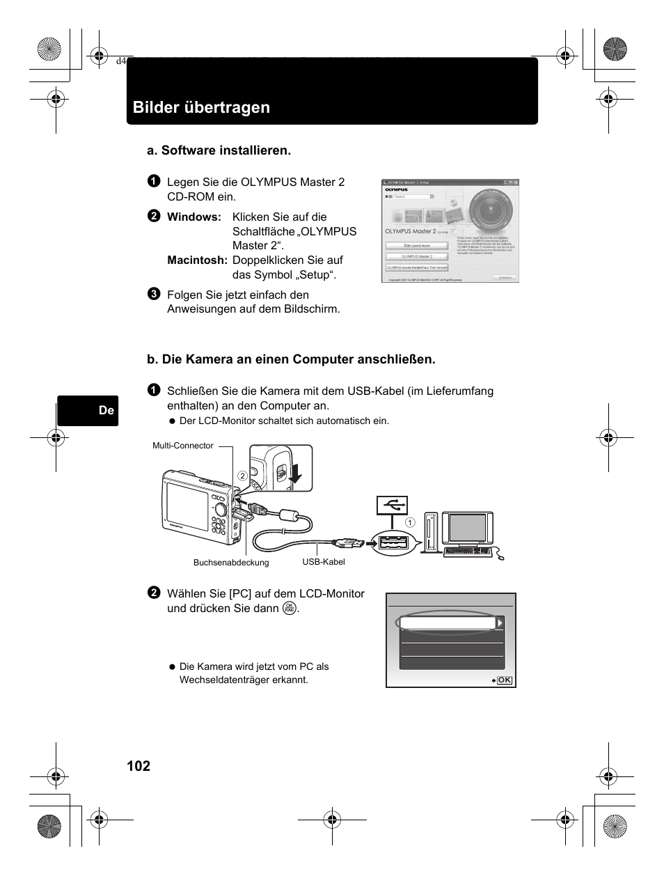 Bilder übertragen | Olympus Stylus 1030 SW User Manual | Page 102 / 148