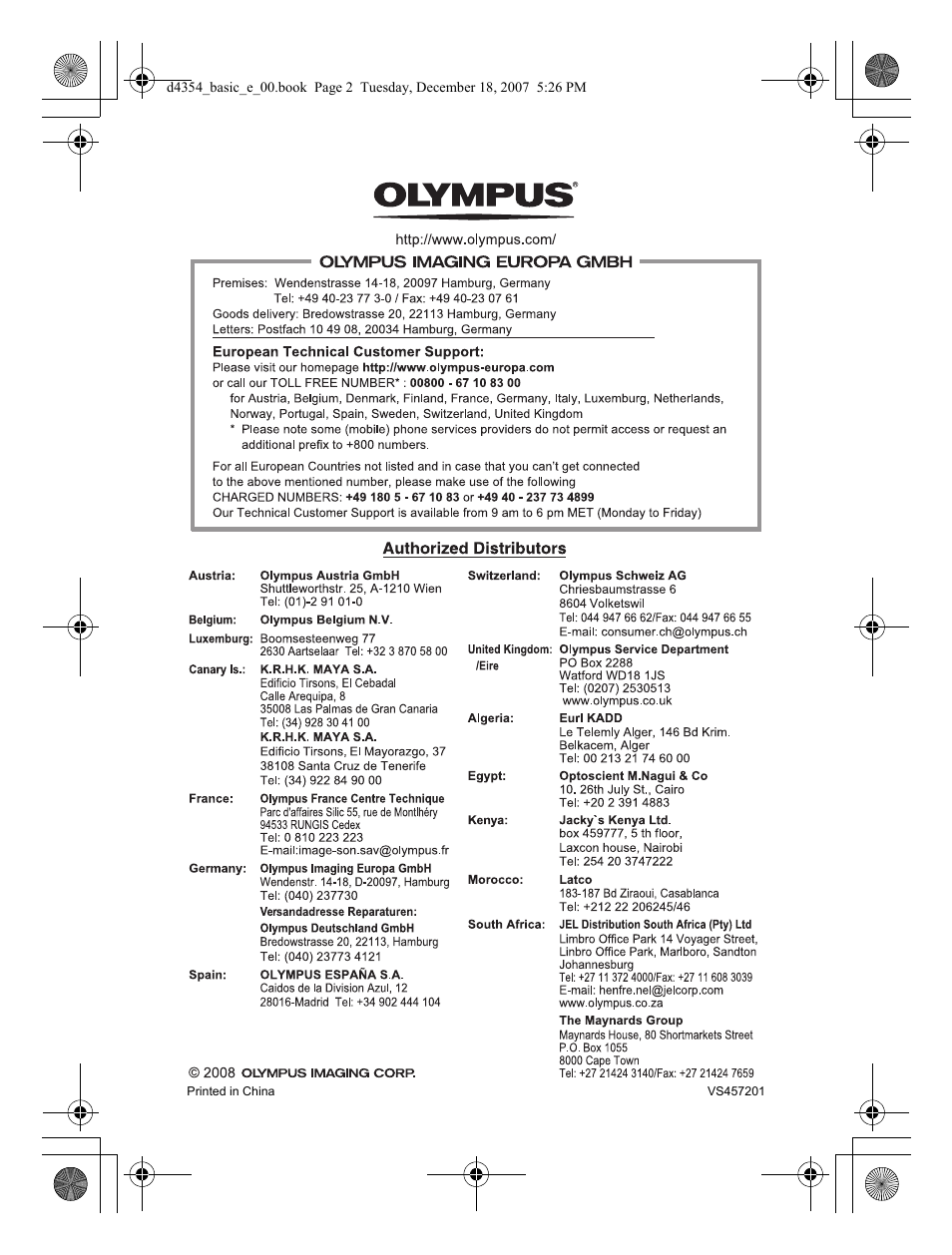 Olympus Stylus 1030 SW User Manual | Page 148 / 148