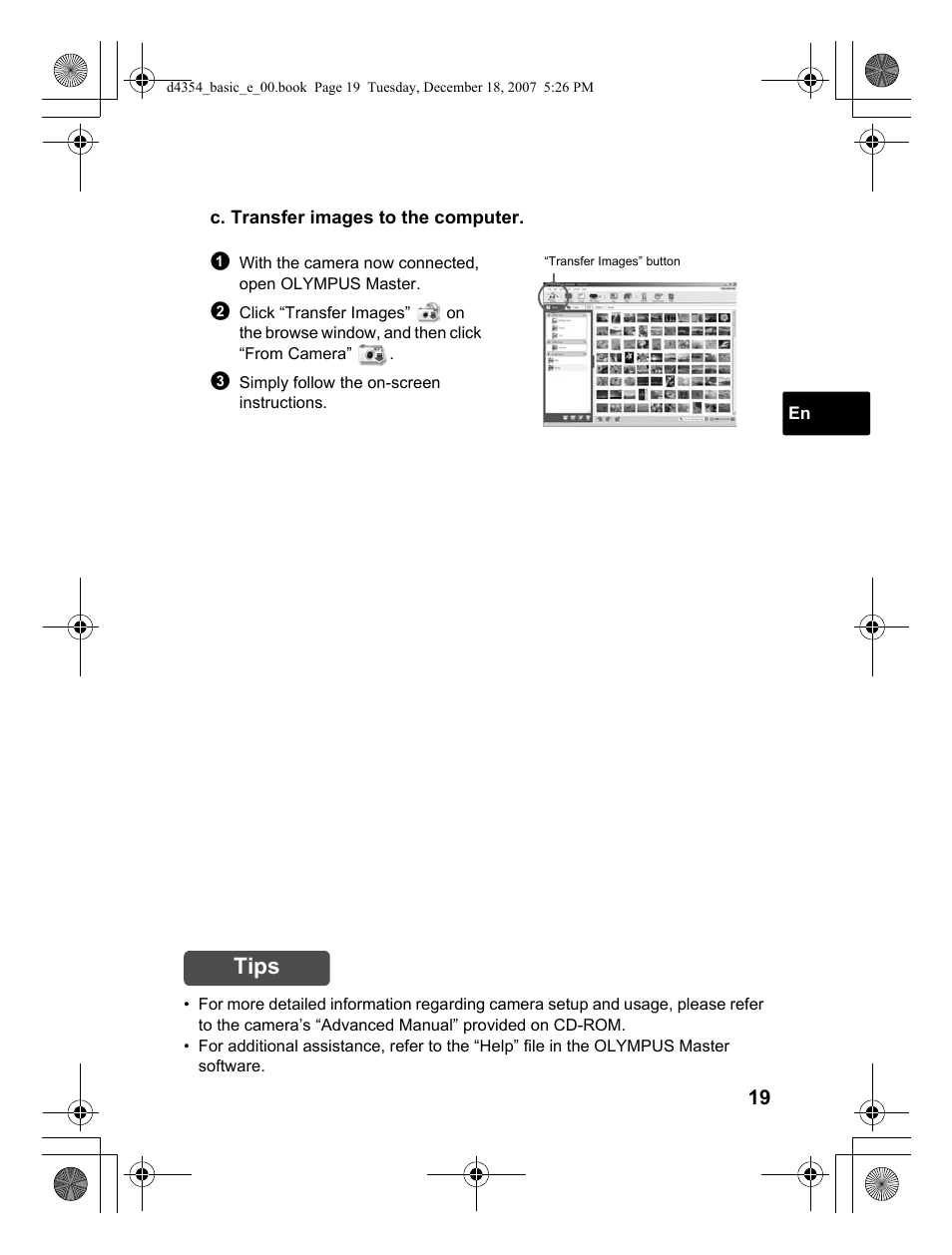 Tips | Olympus Stylus 1030 SW User Manual | Page 19 / 148