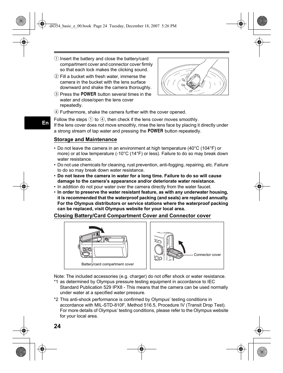 Olympus Stylus 1030 SW User Manual | Page 24 / 148