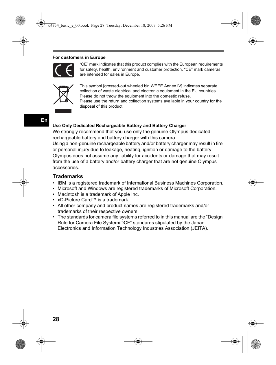 Olympus Stylus 1030 SW User Manual | Page 28 / 148