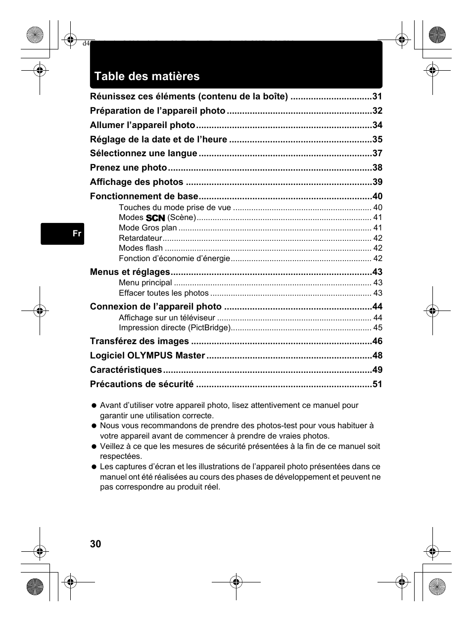 Olympus Stylus 1030 SW User Manual | Page 30 / 148