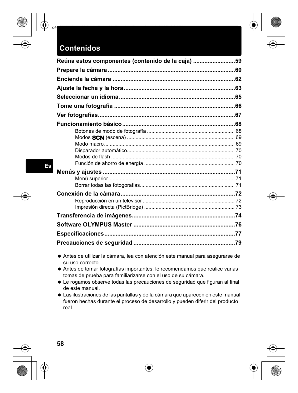 Olympus Stylus 1030 SW User Manual | Page 58 / 148