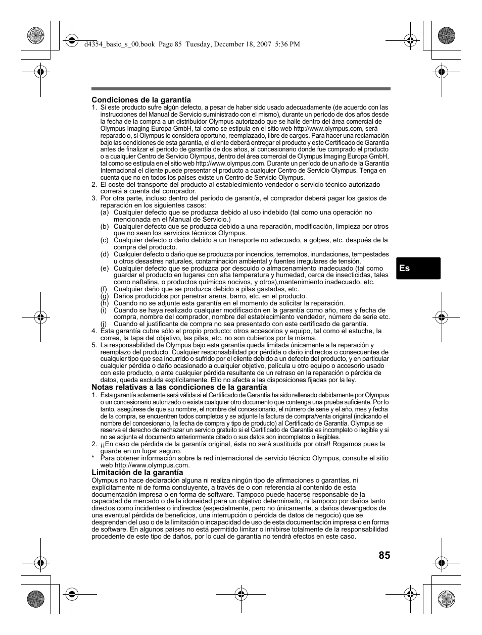 Olympus Stylus 1030 SW User Manual | Page 85 / 148