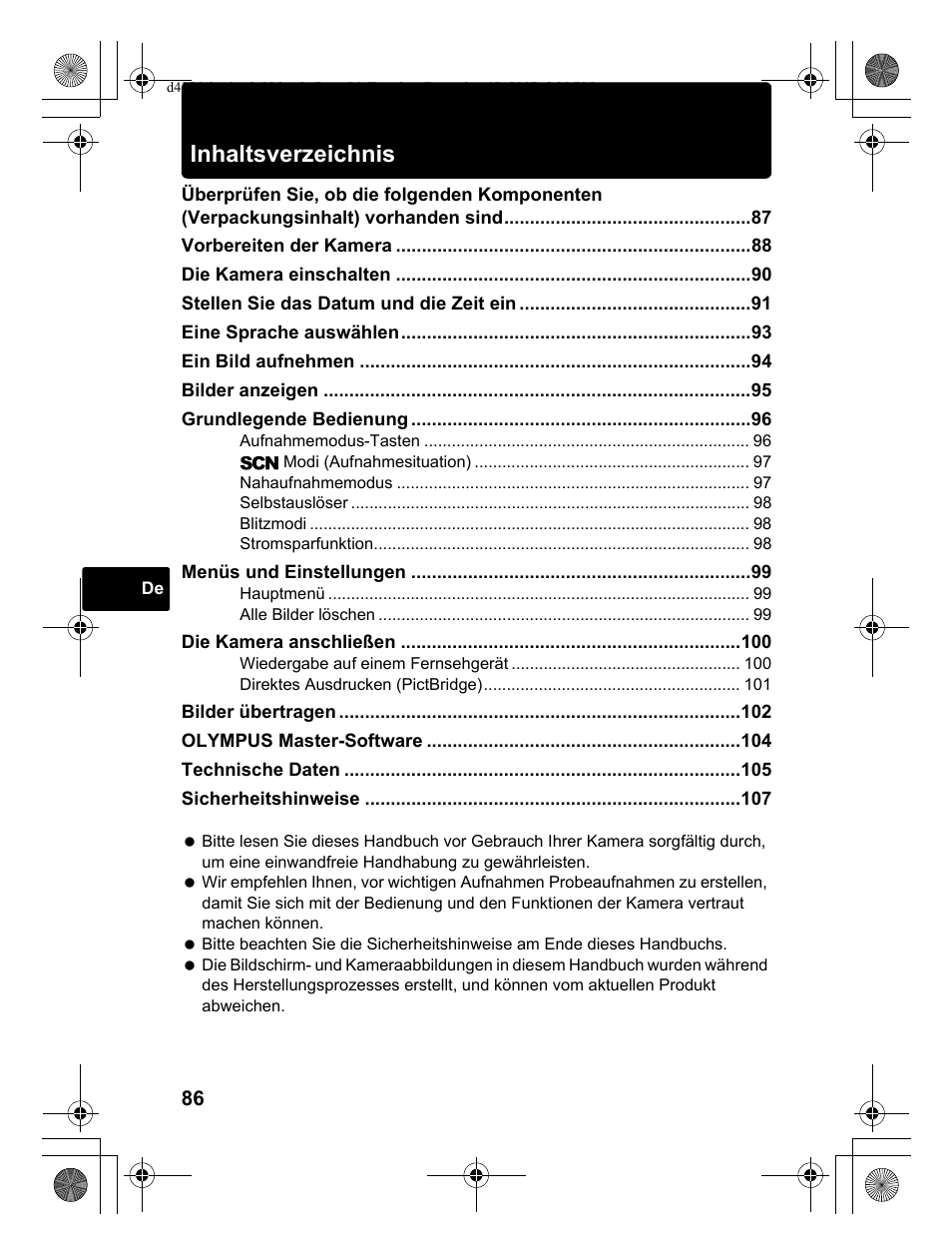 Olympus Stylus 1030 SW User Manual | Page 86 / 148