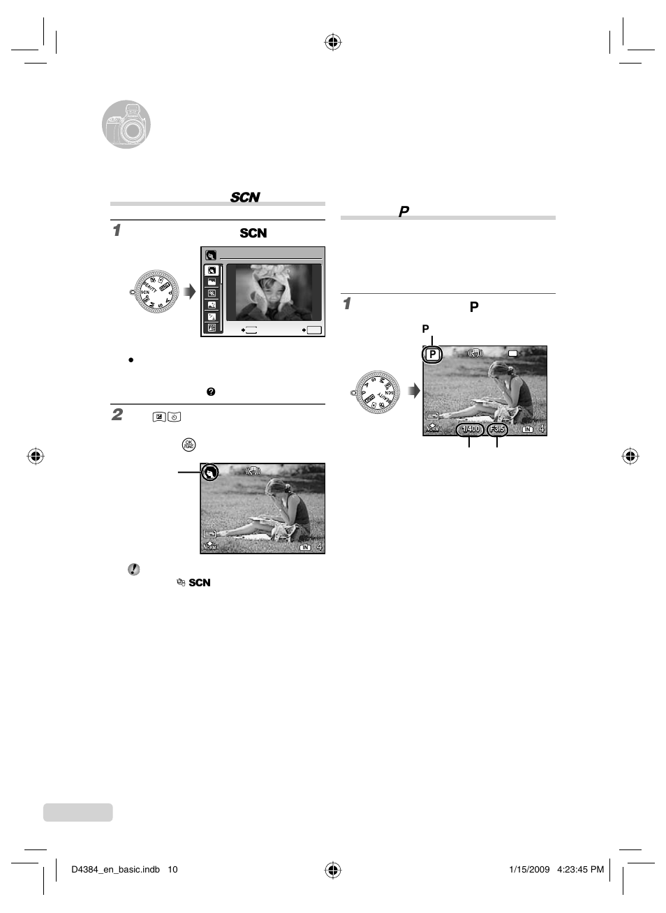 Using shooting modes, 10 en | Olympus SP-590UZ User Manual | Page 10 / 132