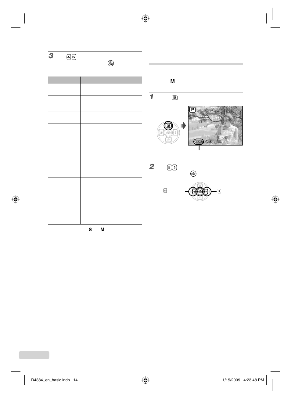 Adjusting the brightness(exposure compensation), Adjusting the brightness (exposure compensation) | Olympus SP-590UZ User Manual | Page 14 / 132