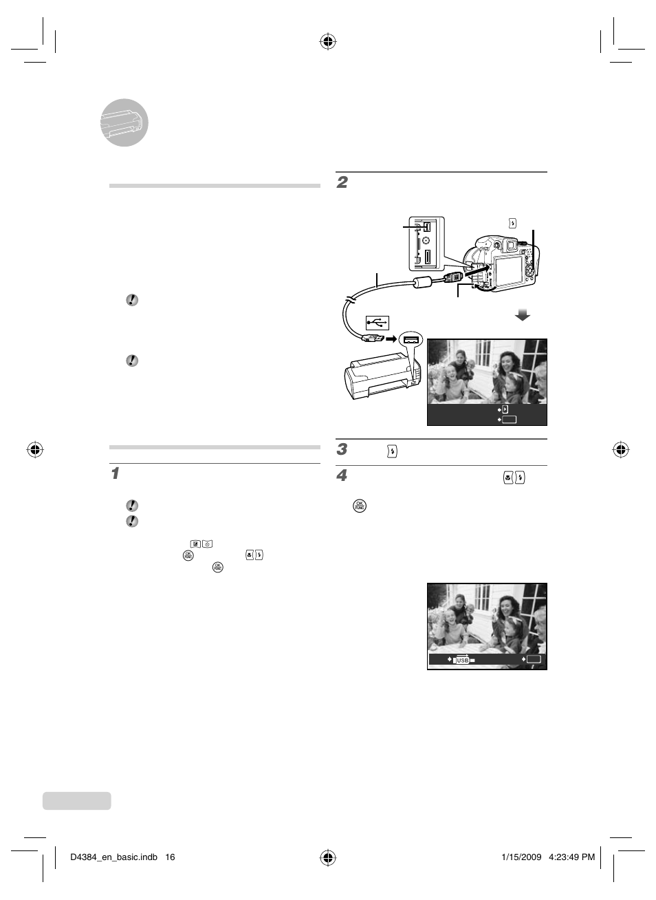 Printing, Direct printing (pictbridge*1) | Olympus SP-590UZ User Manual | Page 16 / 132