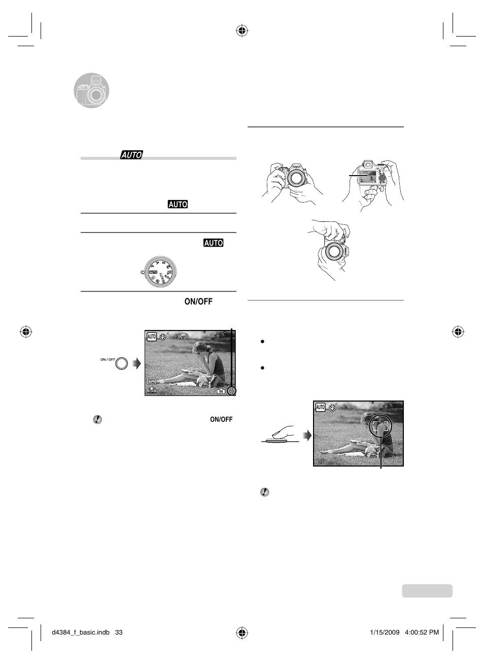 Prise de vue, affi chage et effacement, 33 fr | Olympus SP-590UZ User Manual | Page 33 / 132
