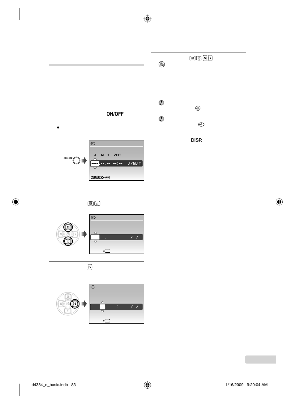 Einstellen von datum und uhrzeit, 83 de | Olympus SP-590UZ User Manual | Page 83 / 132