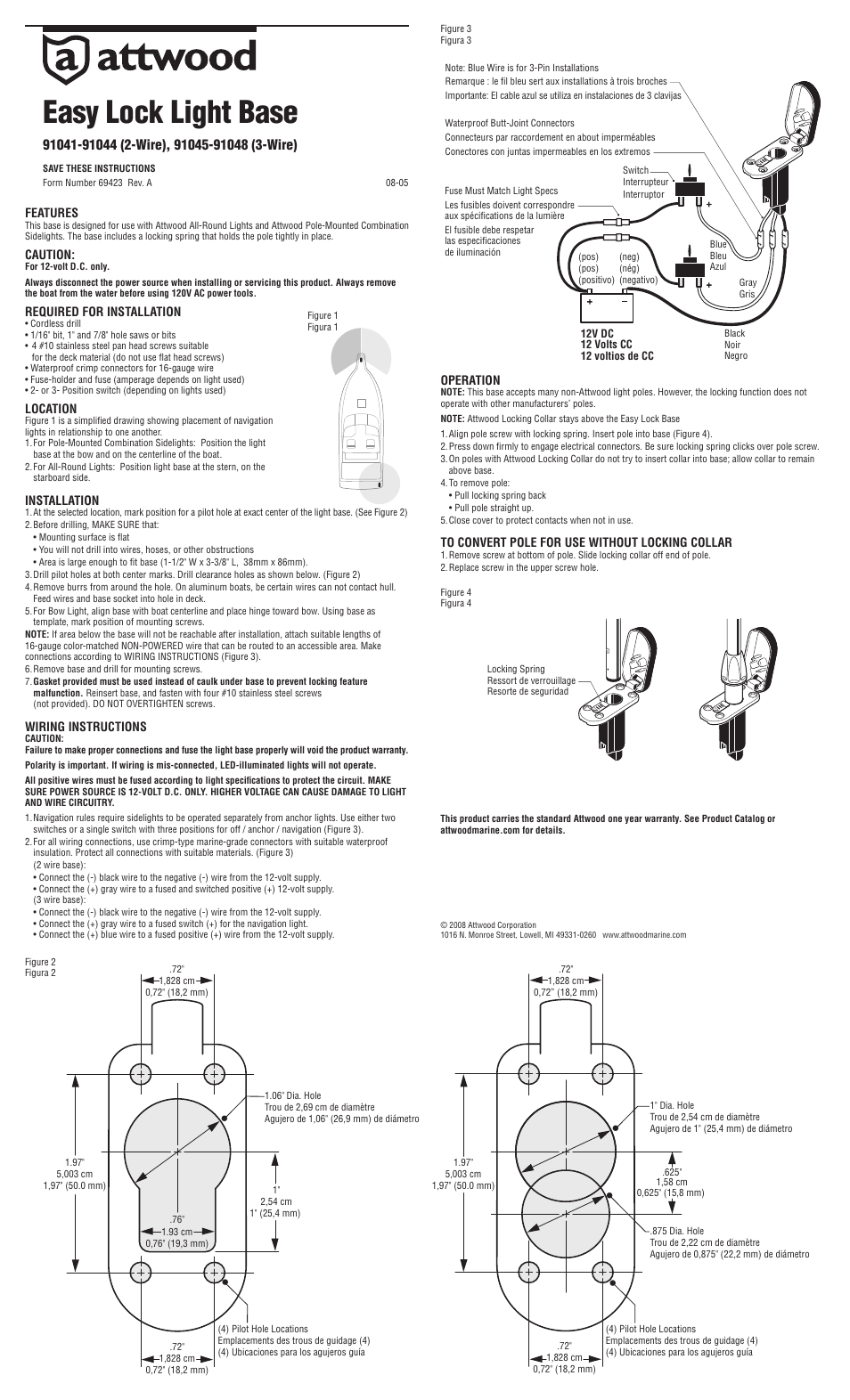 Attwood 91048 User Manual | 2 pages