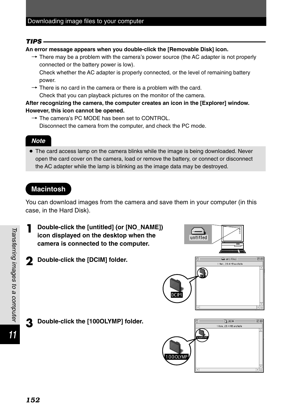 Macintosh | Olympus E-1 User Manual | Page 152 / 182