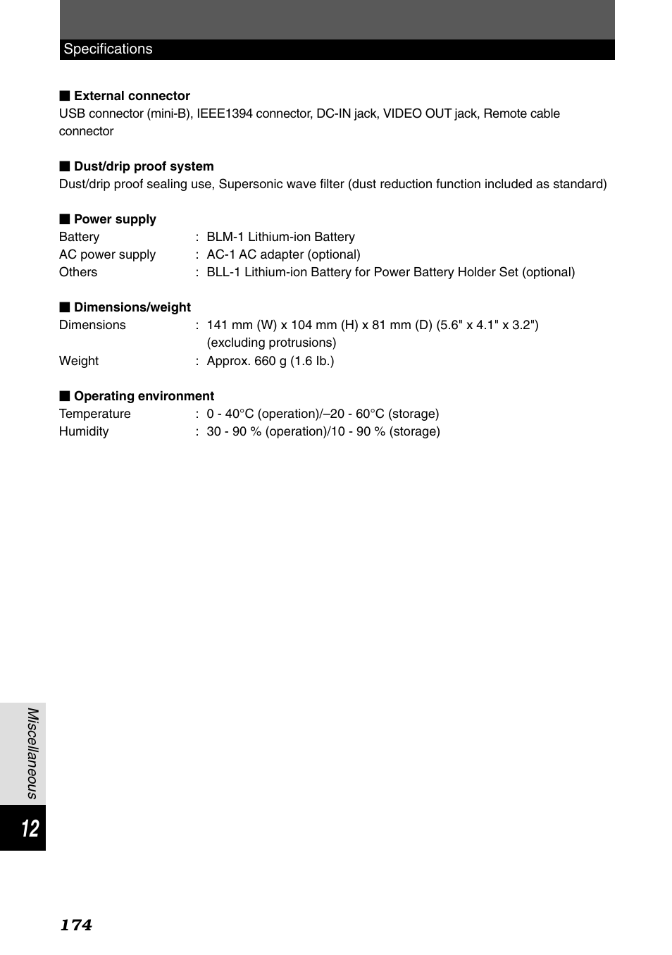 Olympus E-1 User Manual | Page 174 / 182