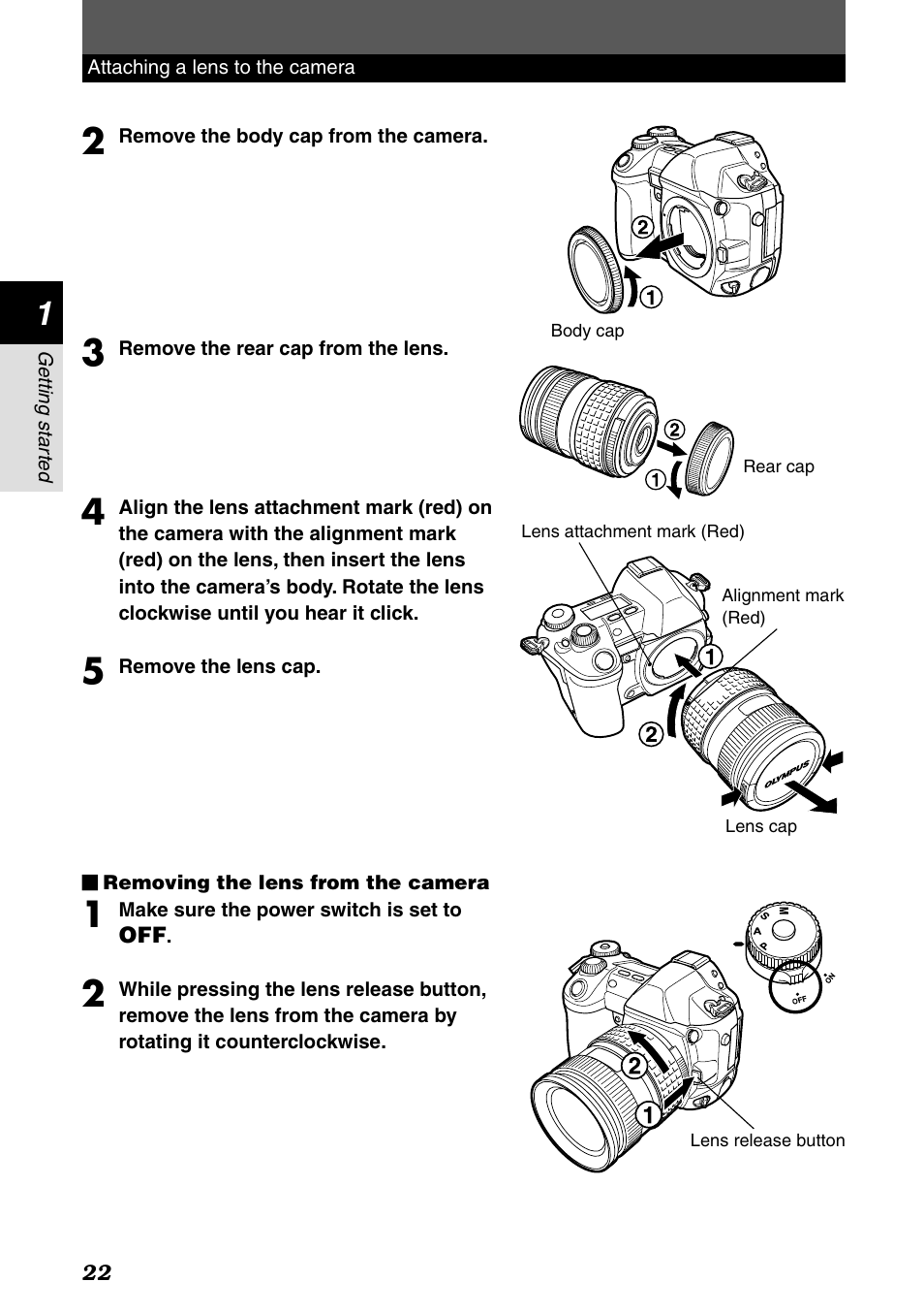 Olympus E-1 User Manual | Page 22 / 182