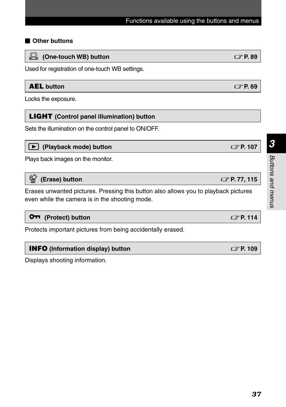 Olympus E-1 User Manual | Page 37 / 182