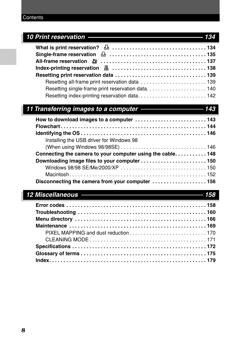 Olympus E-1 User Manual | Page 8 / 182