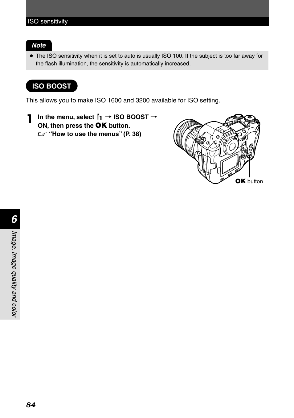 Iso boost | Olympus E-1 User Manual | Page 84 / 182