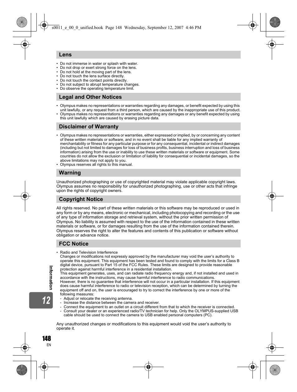 Olympus E-3 User Manual | Page 148 / 156