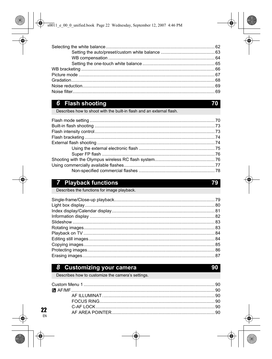 Olympus E-3 User Manual | Page 22 / 156