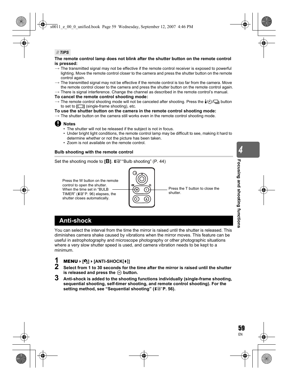 Anti-shock | Olympus E-3 User Manual | Page 59 / 156