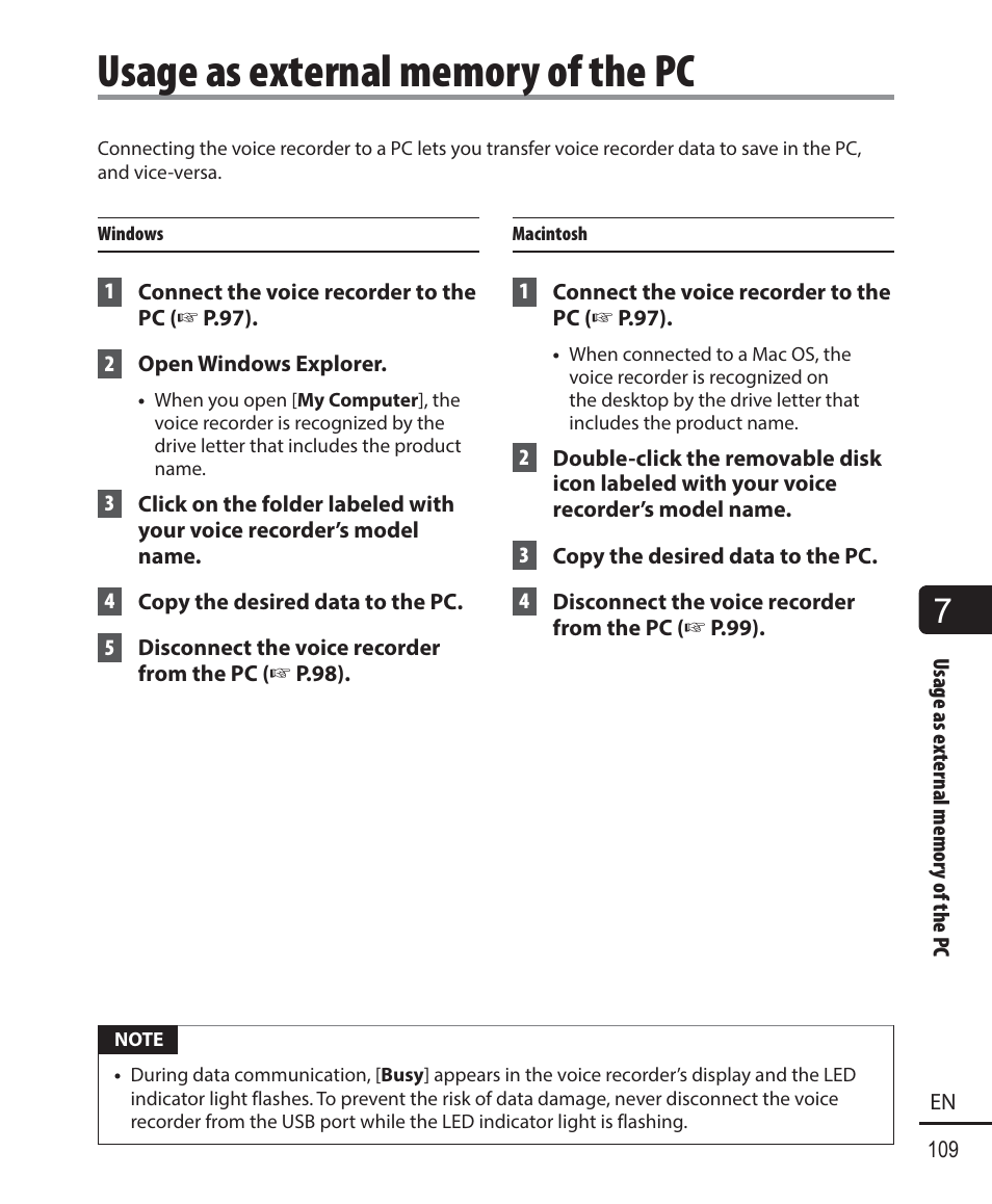 Olympus DM-901 User Manual | Page 109 / 133