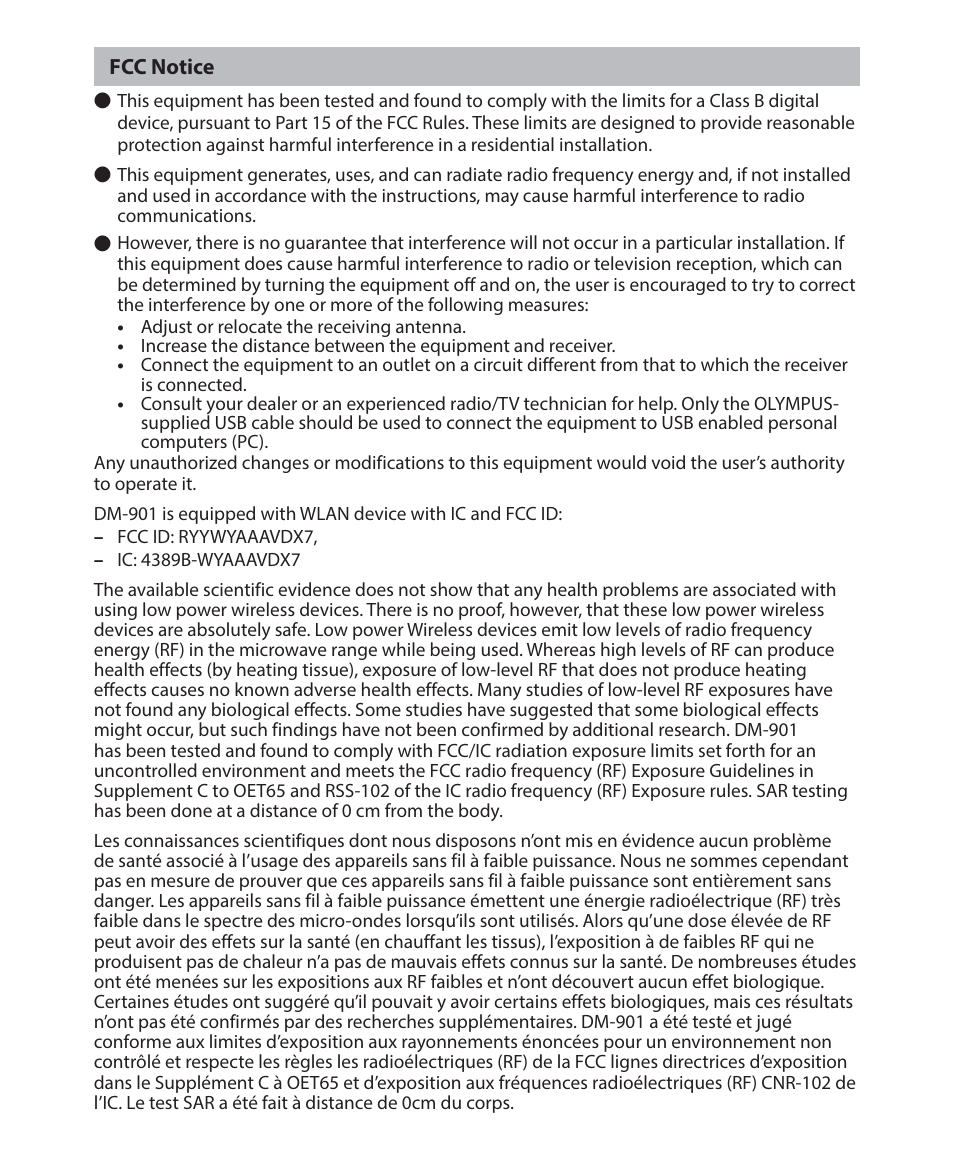 Olympus DM-901 User Manual | Page 131 / 133