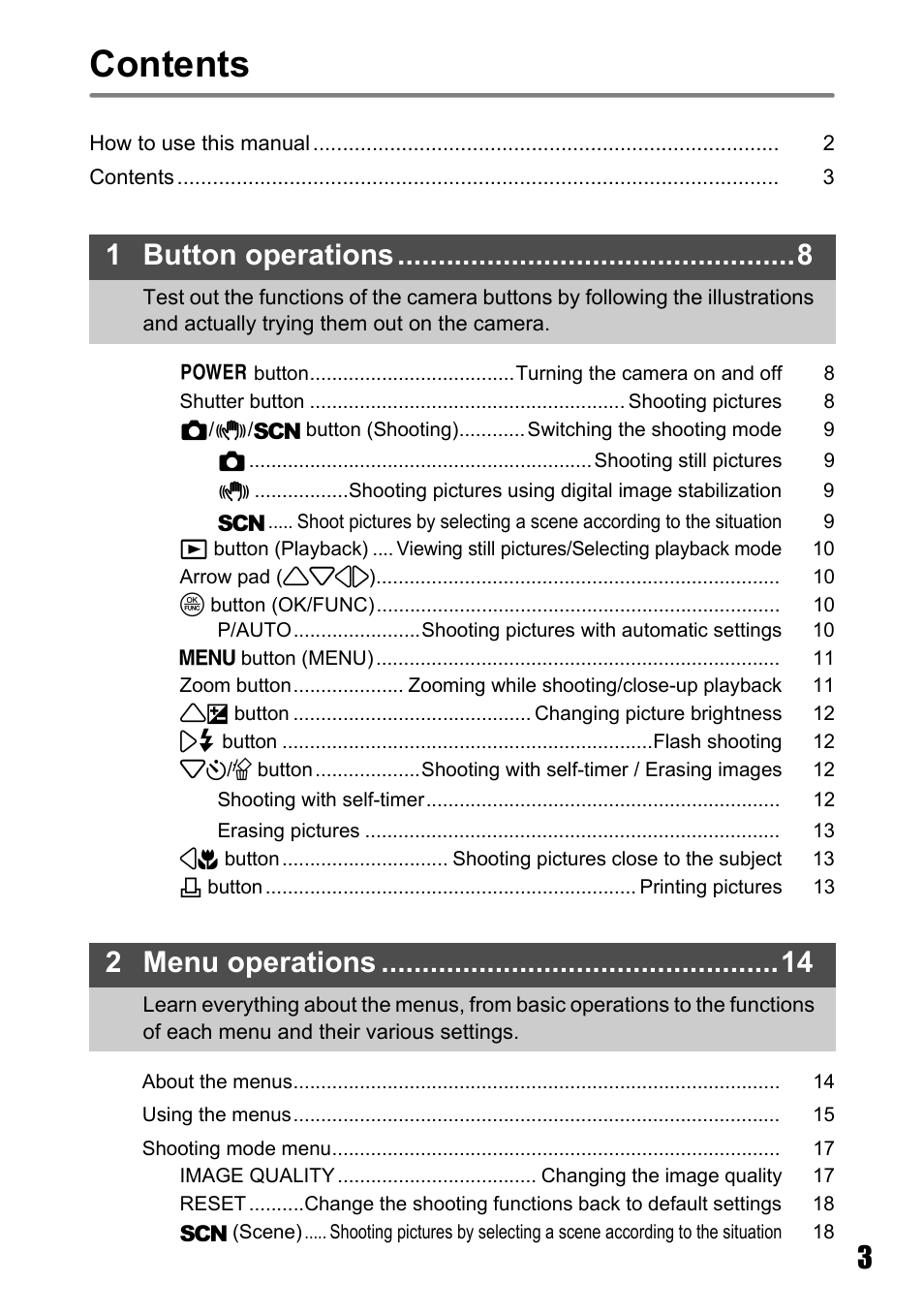 Olympus Stylus 720 SW User Manual | Page 3 / 83