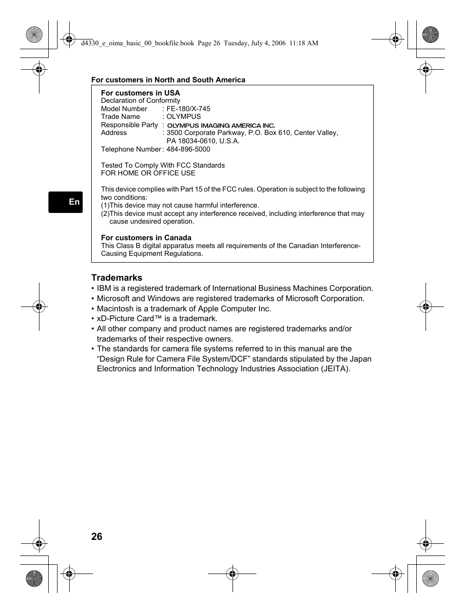 Olympus FE-180 User Manual | Page 26 / 108