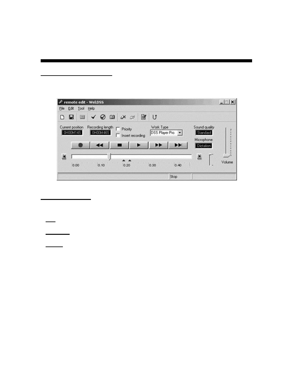 Remote dictation window, Remote operation | Olympus DS-3000 User Manual | Page 56 / 74