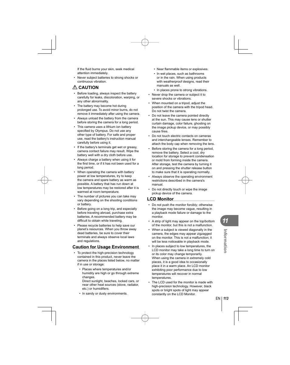Olympus E-PL1 User Manual | Page 113 / 124