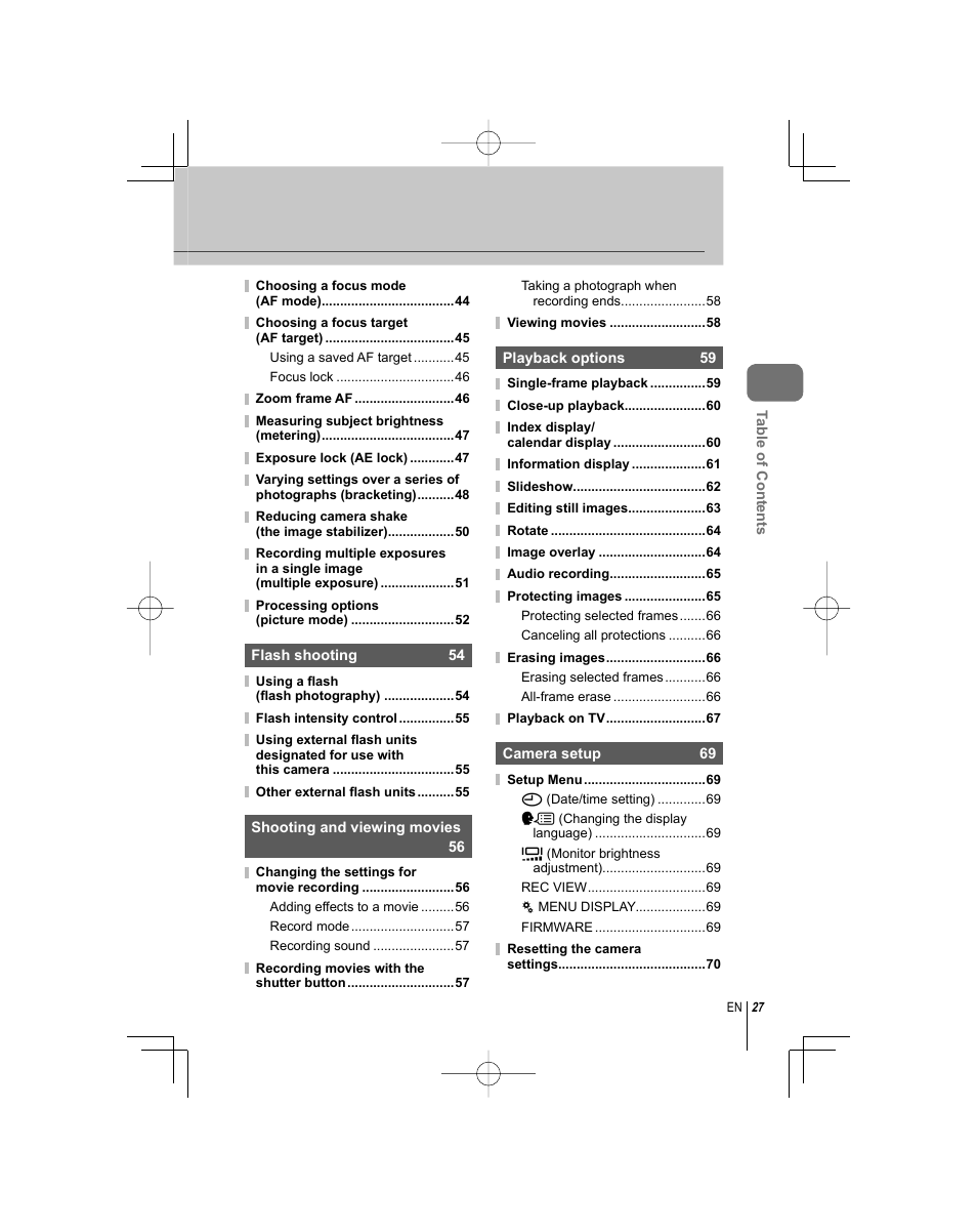 Olympus E-PL1 User Manual | Page 27 / 124