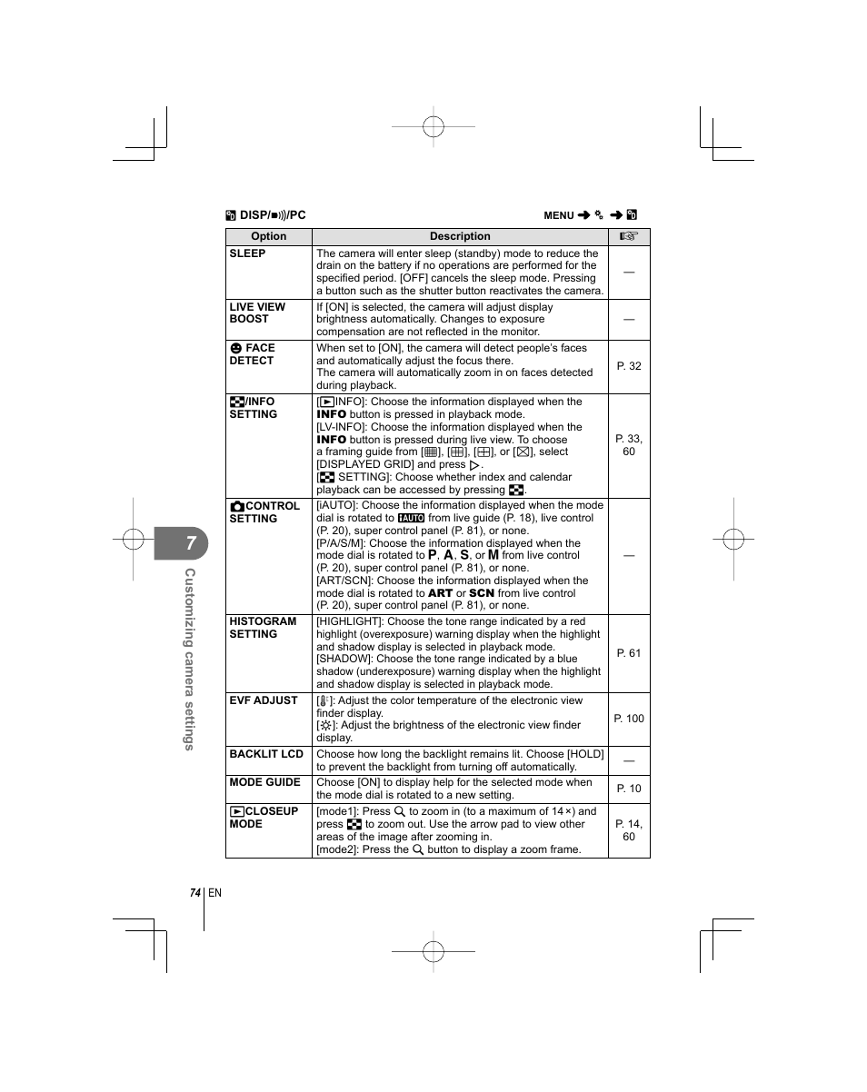 Olympus E-PL1 User Manual | Page 74 / 124