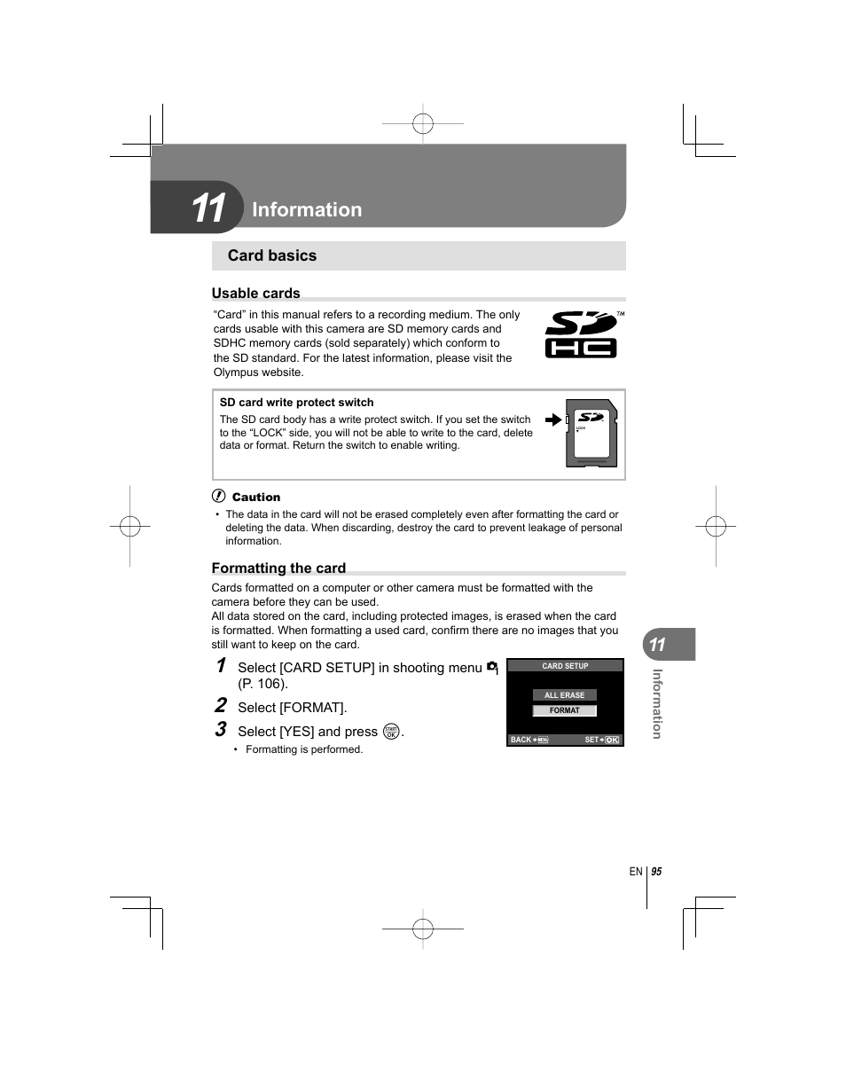 Information | Olympus E-PL1 User Manual | Page 95 / 124