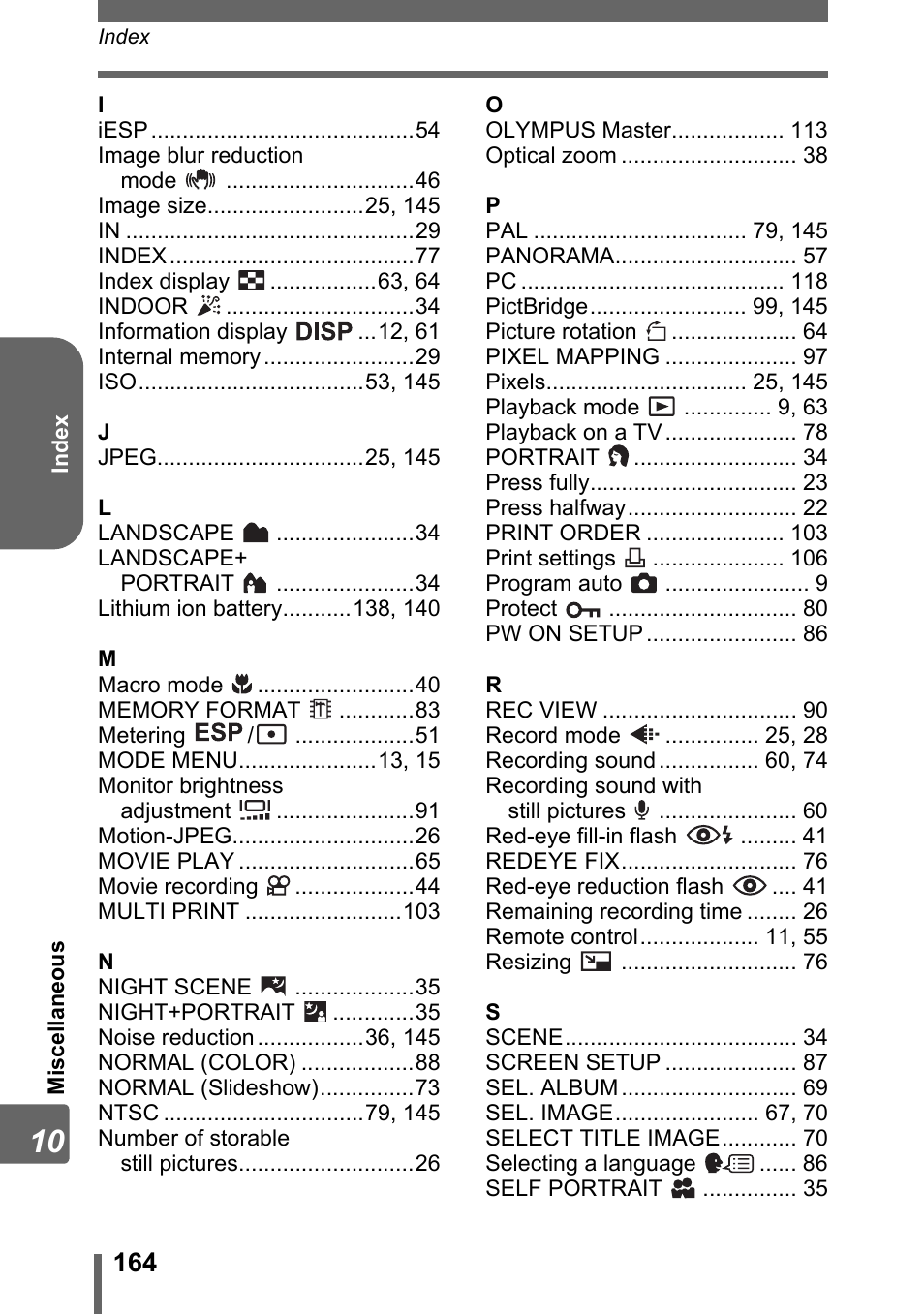 Olympus Stylus 800 Digital User Manual | Page 164 / 166