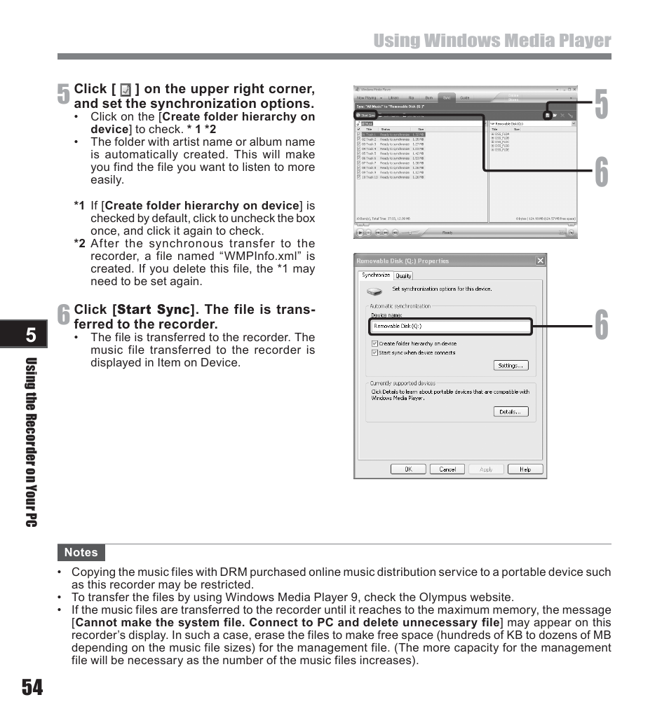 Olympus LS-10 User Manual | Page 54 / 71