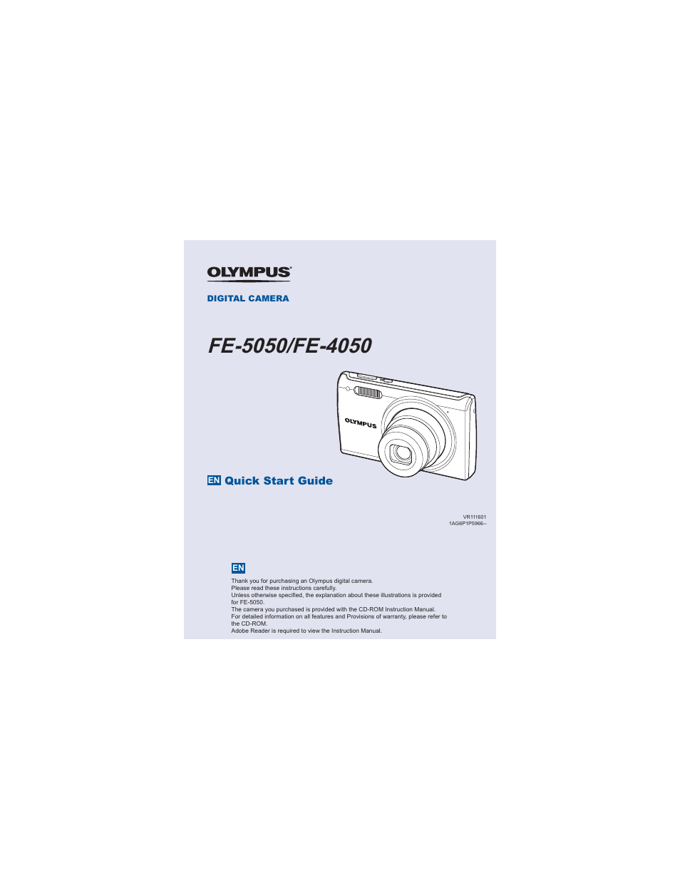 Olympus FE-5050 User Manual | 8 pages