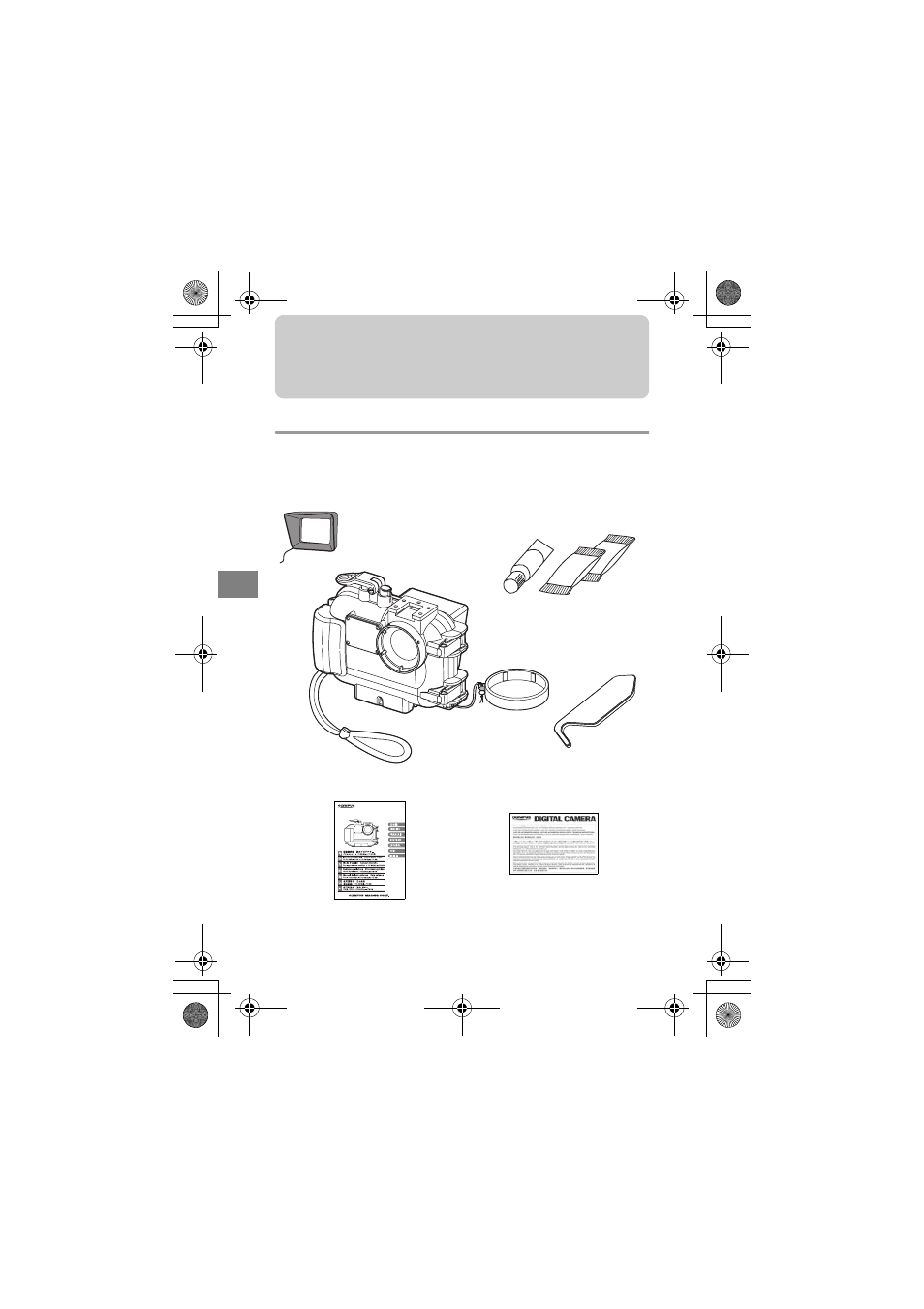 Vorbereitende schritte, Packungsinhalt auf vollständigkeit prüfen | Olympus PT-035 User Manual | Page 124 / 268