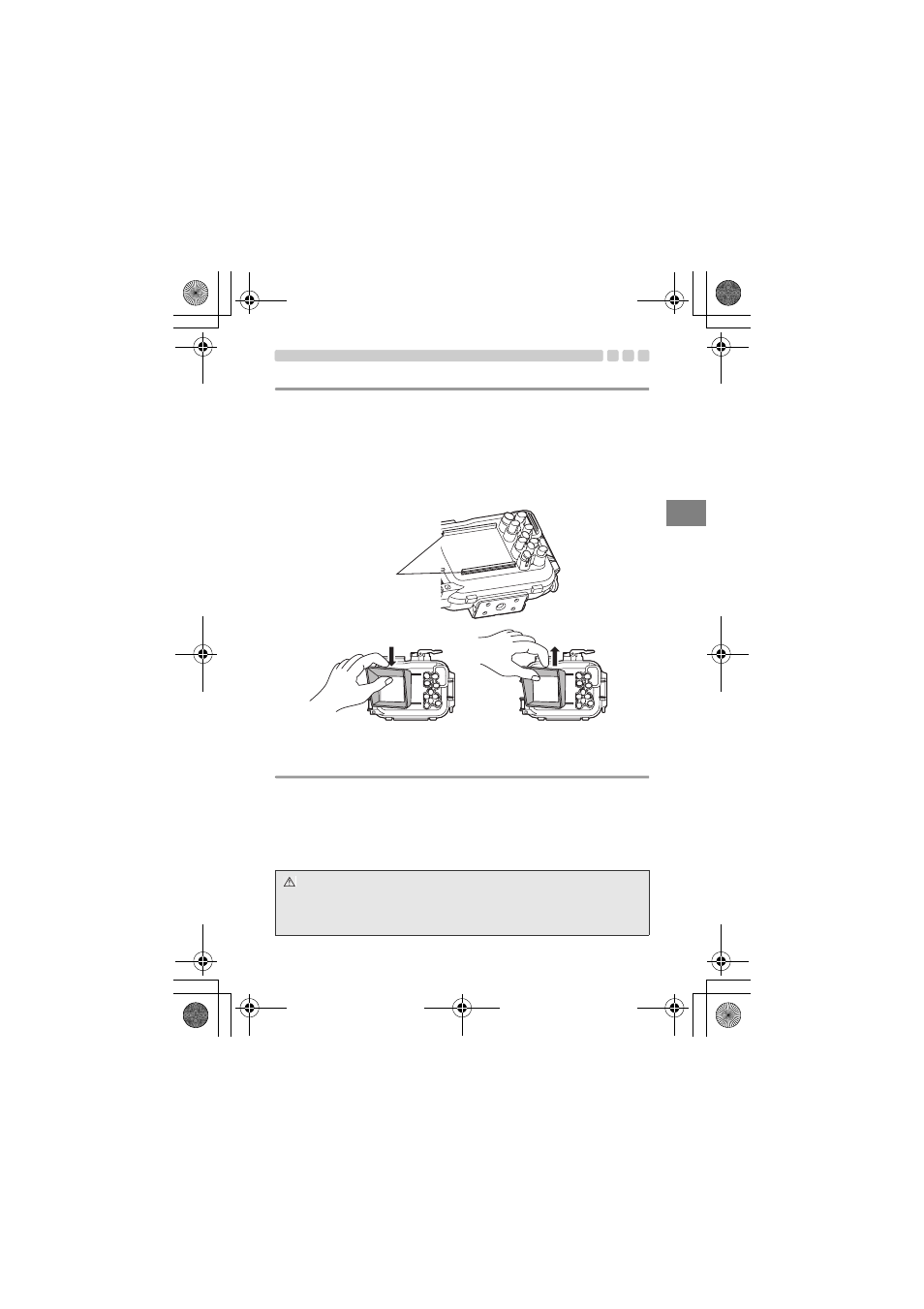 Installation and removal of the lcd hood, Installation removal, Perform the final checks | Visual inspection | Olympus PT-035 User Manual | Page 59 / 268