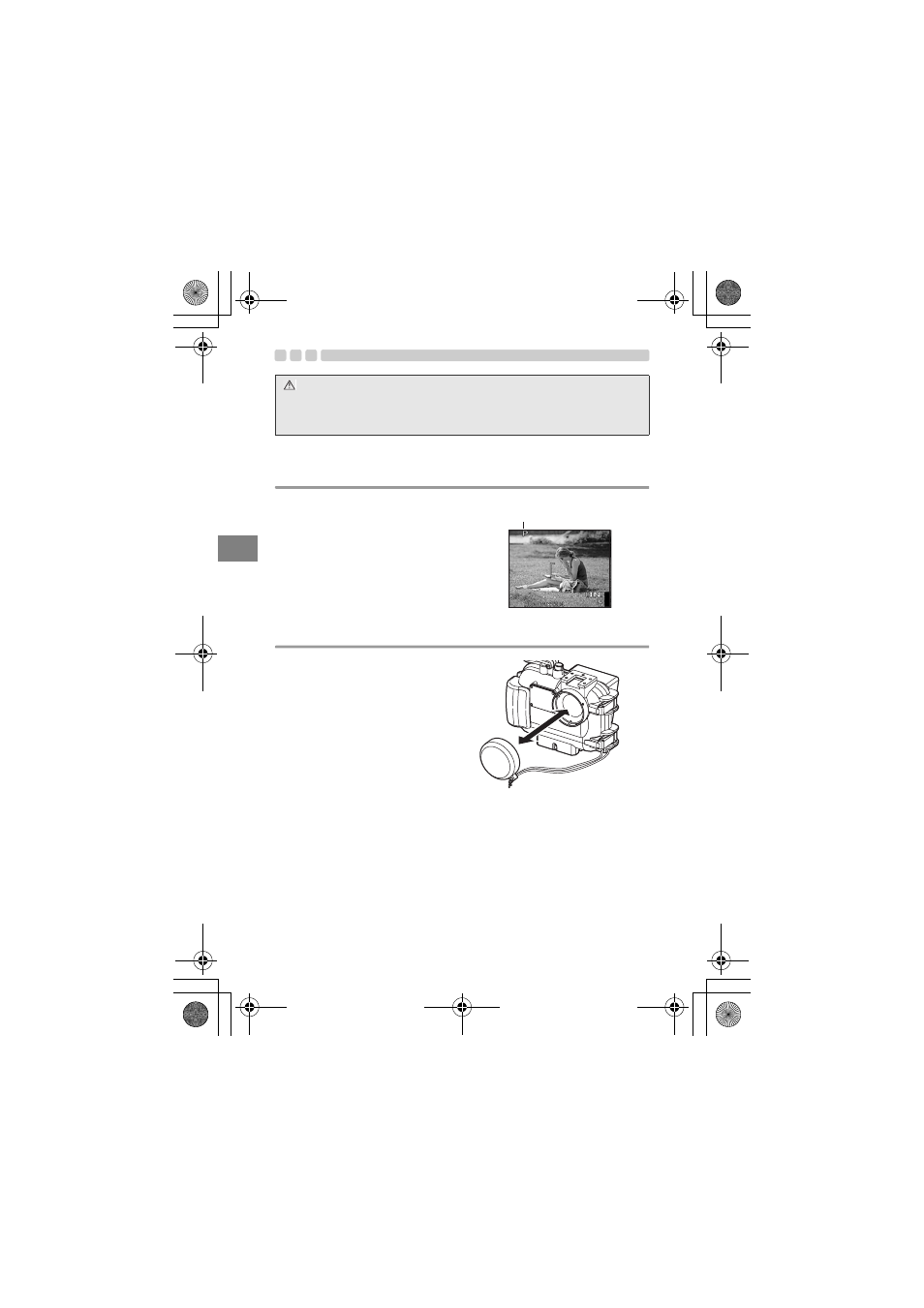 De vue, Montage et retrait du bouchon d’objectif | Olympus PT-035 User Manual | Page 96 / 268