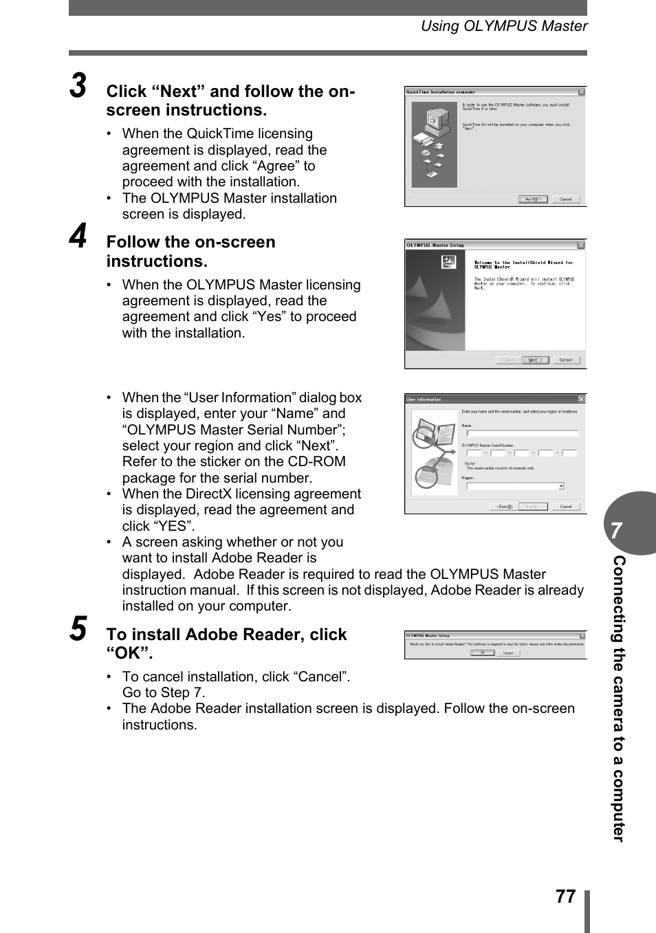 Olympus FE-115 User Manual | Page 77 / 110