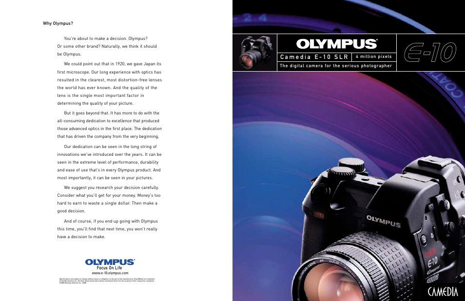 Olympus E-10 User Manual | 10 pages