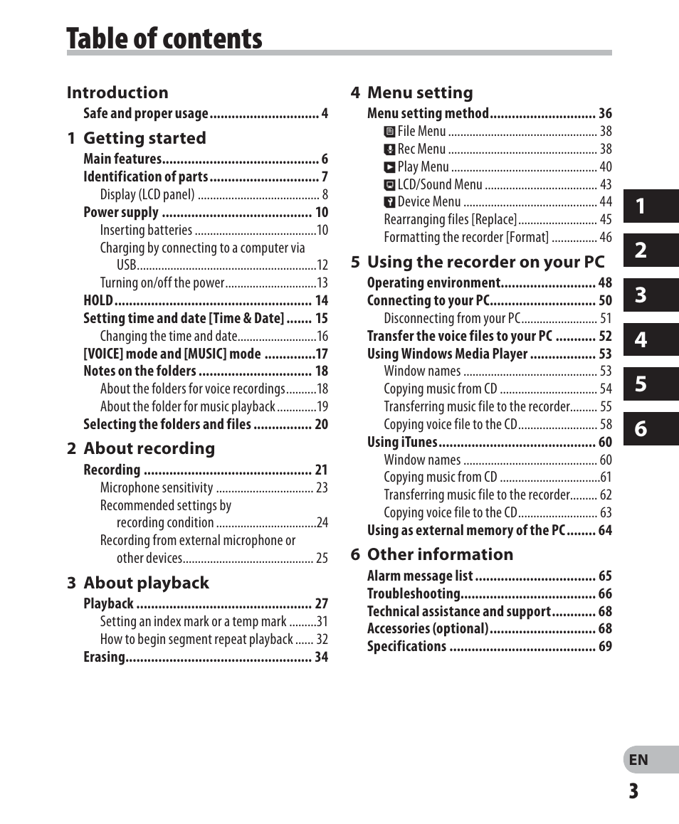 Olympus WS-560M User Manual | Page 3 / 72