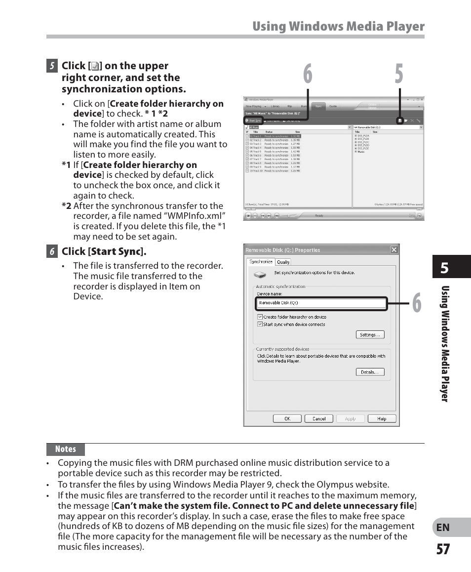 Olympus WS-560M User Manual | Page 57 / 72