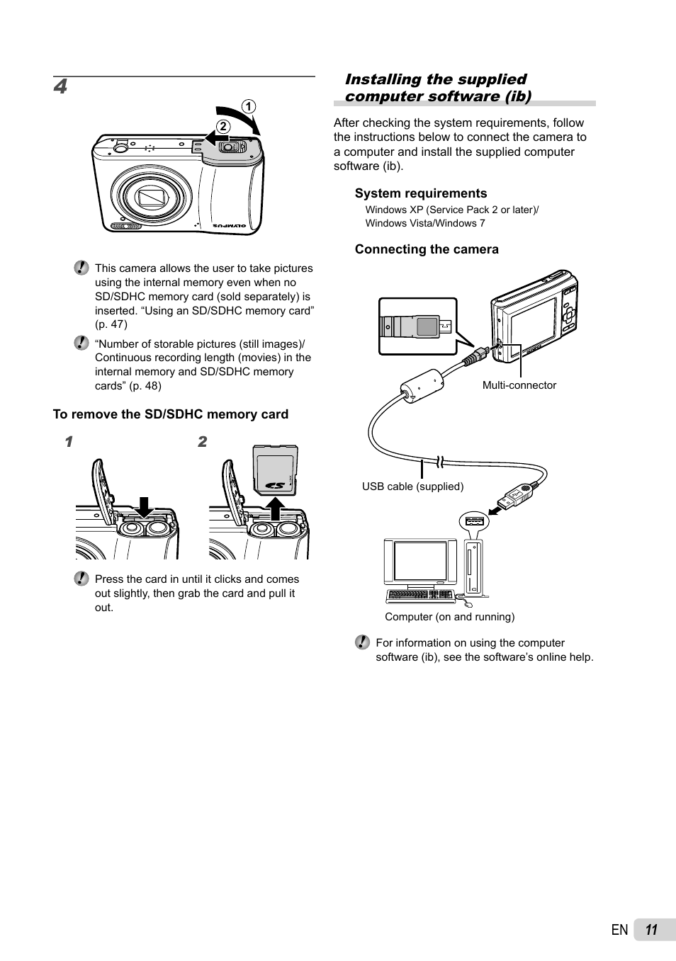 Olympus X-43 User Manual | Page 11 / 59