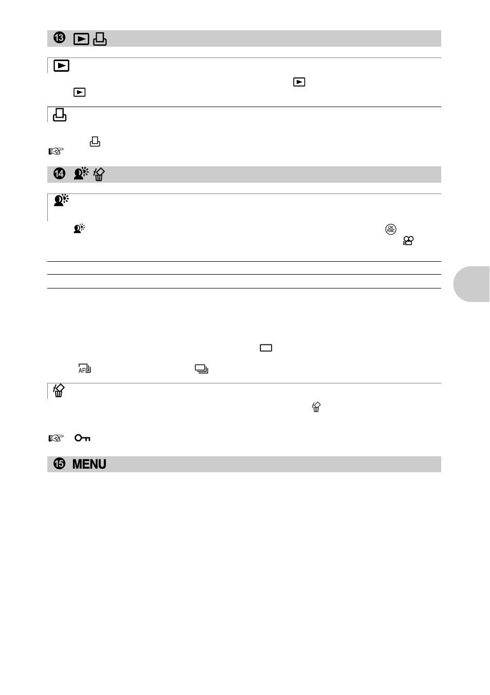 Viewing pictures/printing pictures, Menu button, P.25) | P.25, Butt on op erati on s, Cq / p button, S erasing pictures e m button (menu) | Olympus SP-570 UZ User Manual | Page 25 / 96