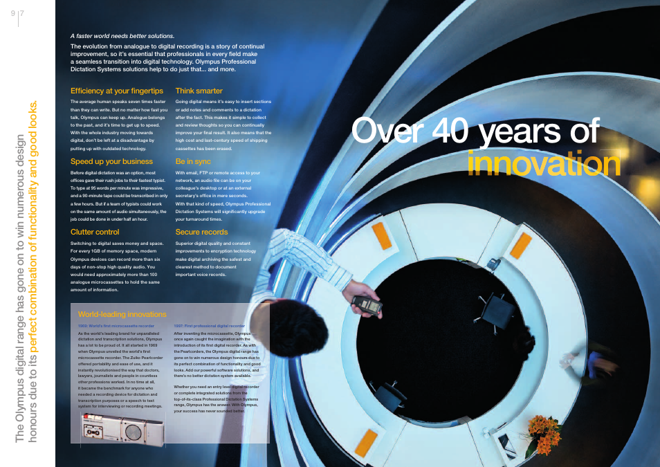 Over 40 years of | Olympus Moduł transkrypcji DSS Player Pro R5 User Manual | Page 5 / 8